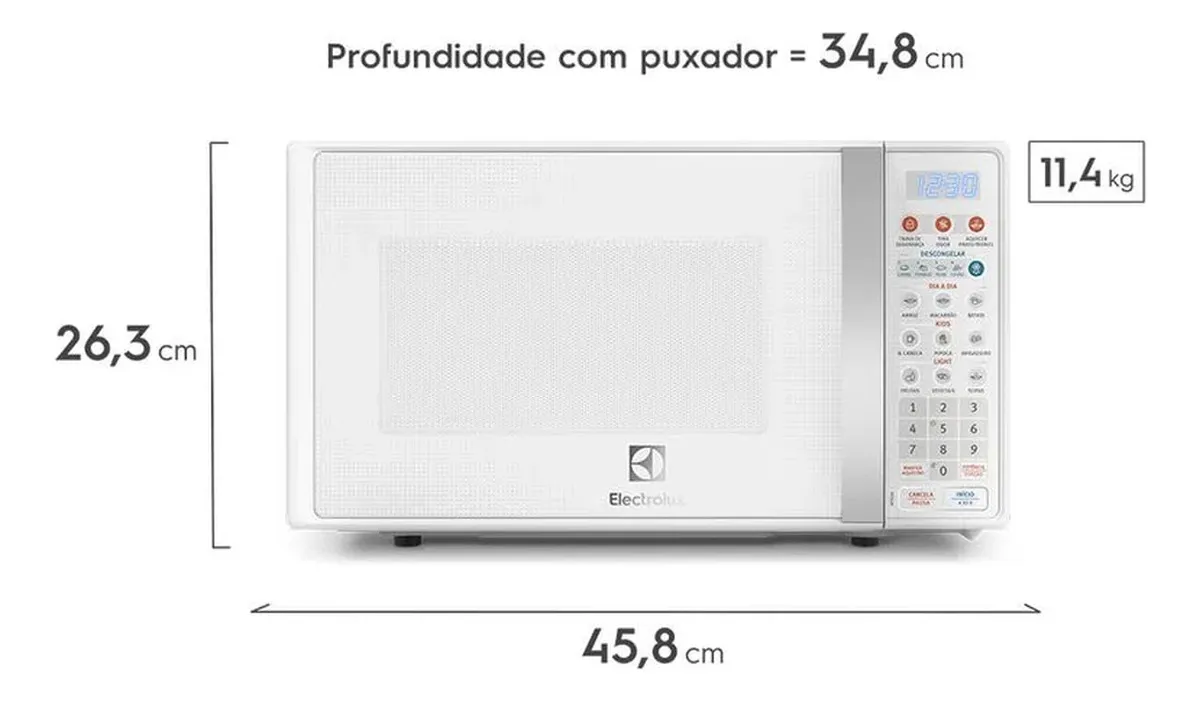 Micro-ondas MTO30 20L Com Função Tira Odor e Descongelar - Bivolt 110V/220V versao 2