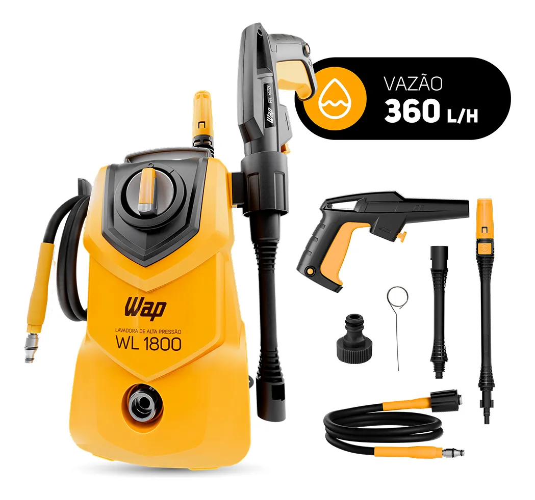 Lavadora de Alta Pressão Compacta WAP WL 1800 1400W 1500PSI 360L/h 127V versao 2
