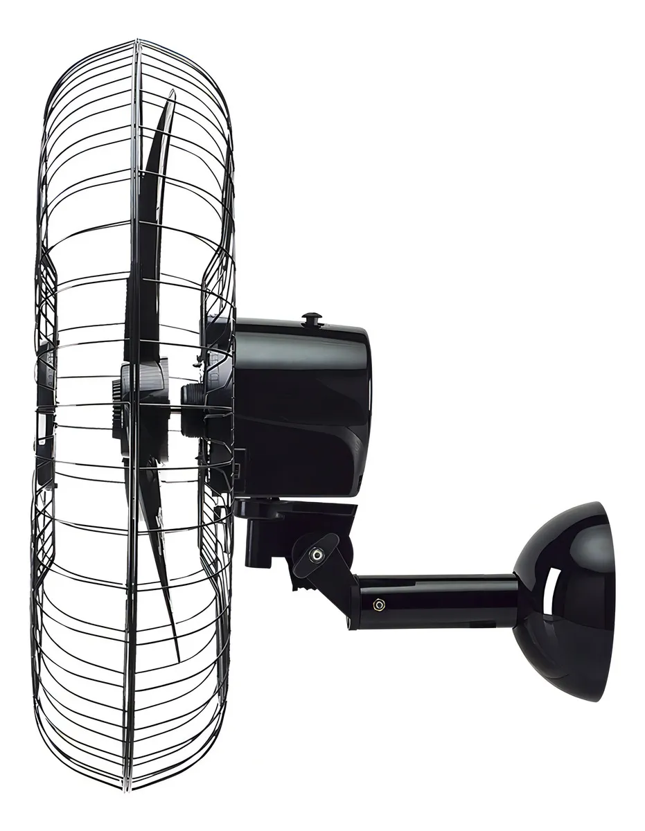 Ventilador de parede Ventisol Comercial preto 200w com 3 pás de plástico versao 2