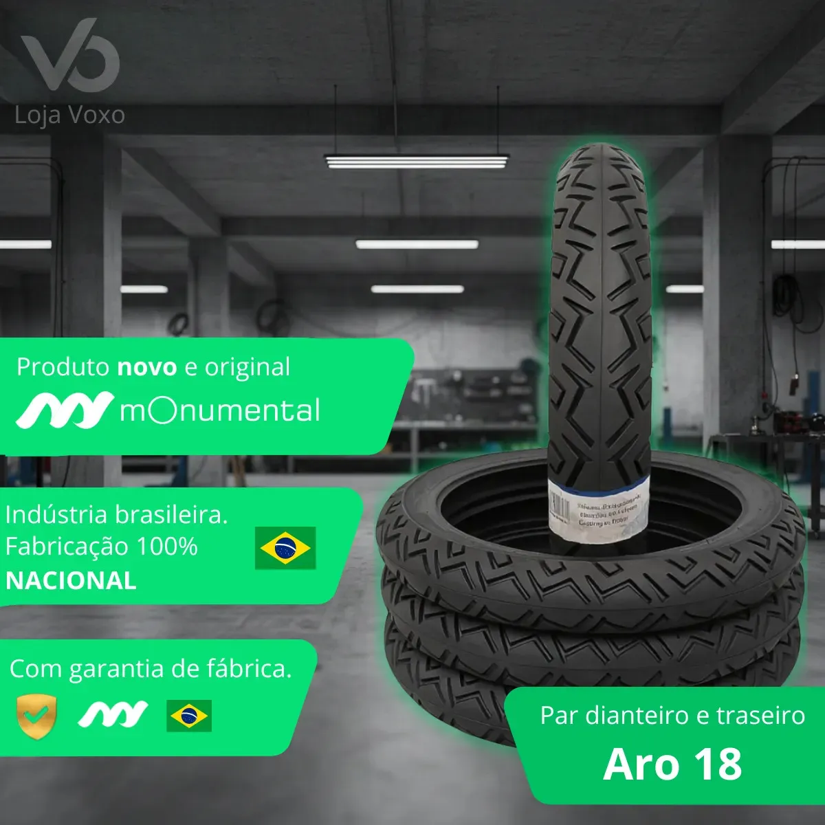 Par Pneu Traseiro 90/90-18 + Dianteiro 2.75/18 Uso Com Câmara Ideal Para Moto Cg Titan Fan Start 160 150 125 Factor Fazer Zero Monumental versao 2